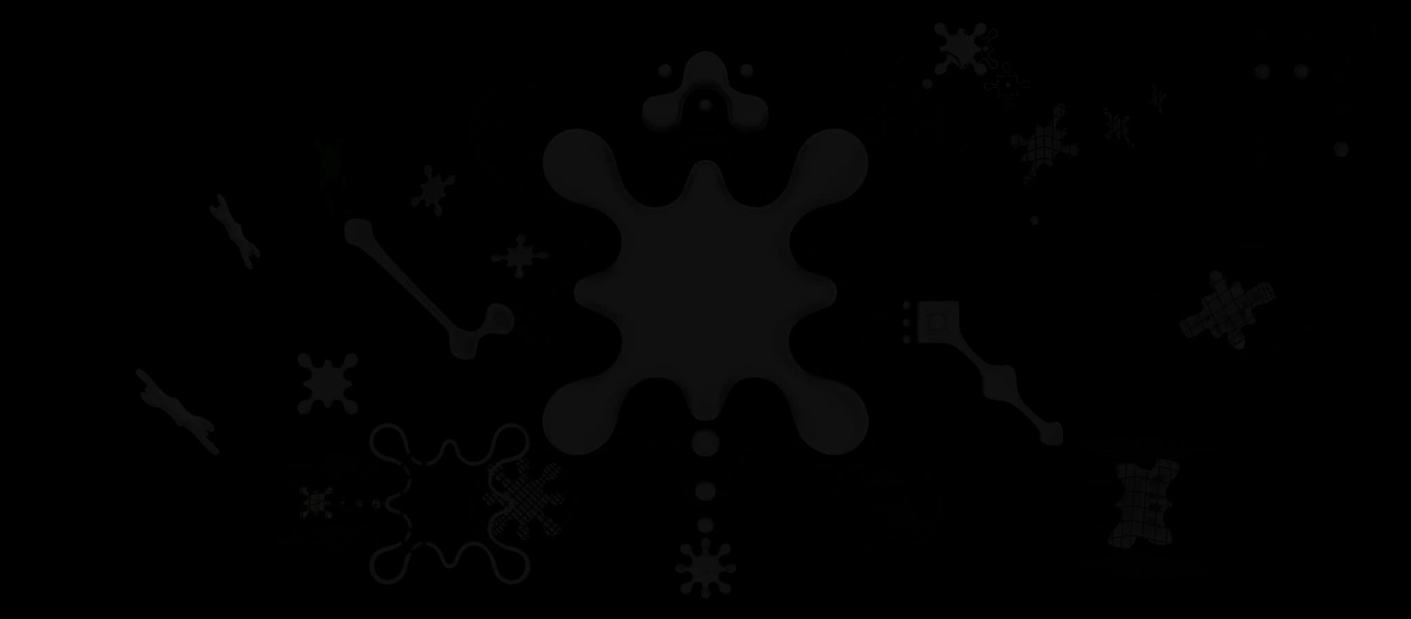 The same cap band rendered black on black, the forms visible only as slight shifts in tone.