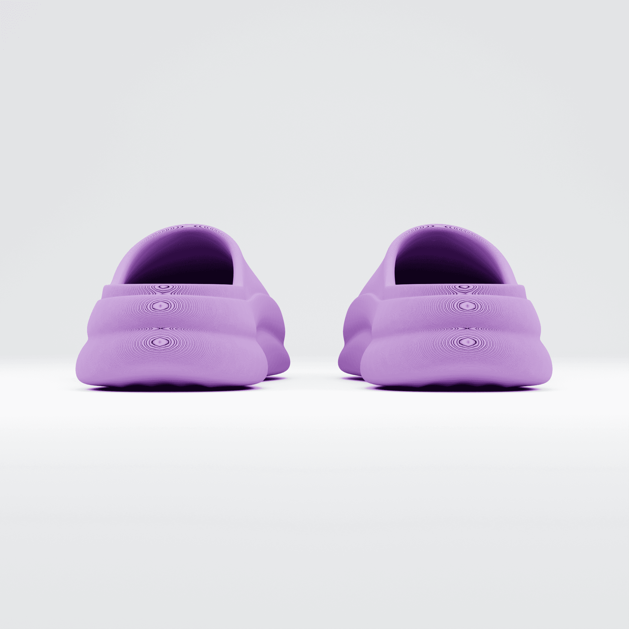 FLOUFS pair from behind, open heels and layered sole
