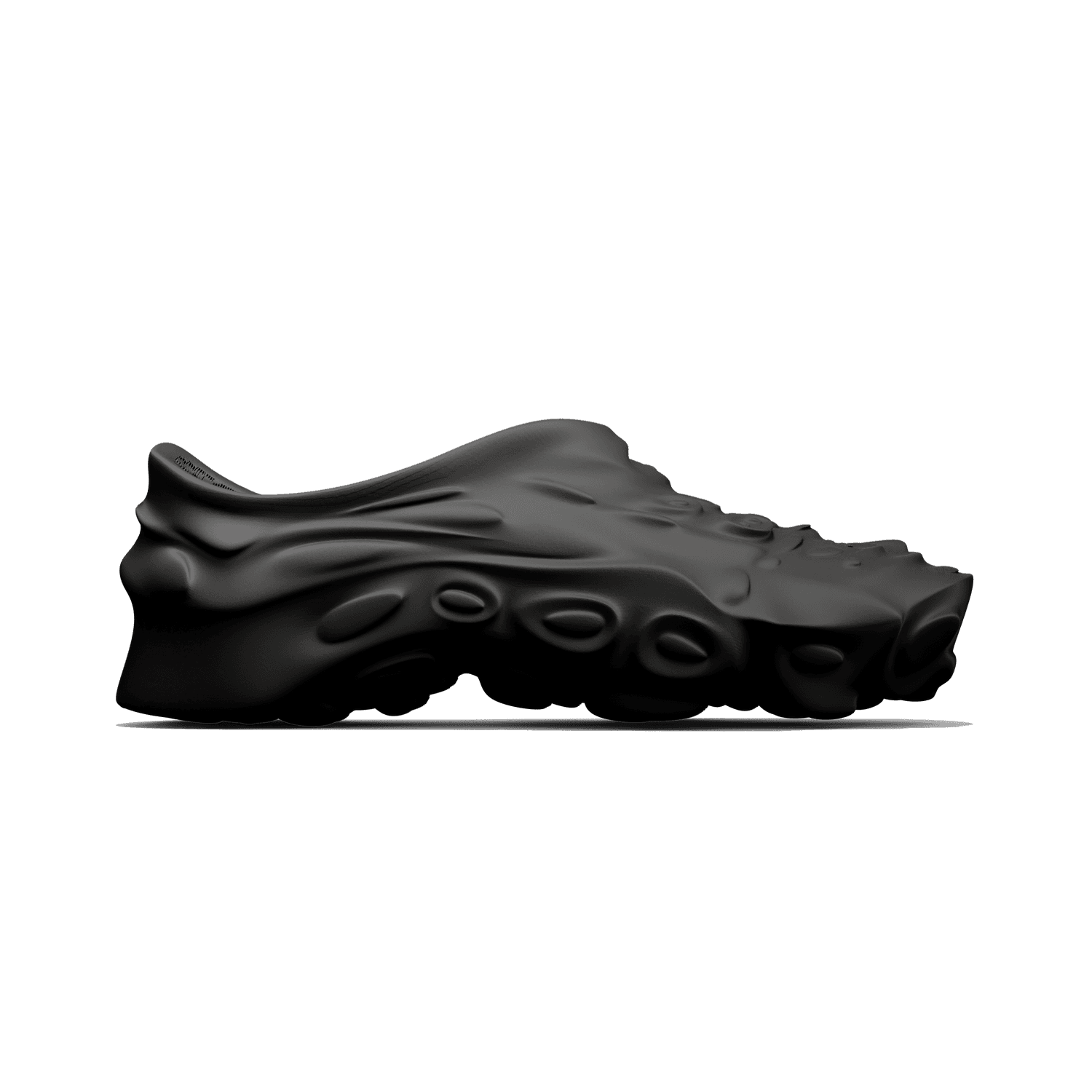 SAGRA black sculptural sneaker, side profile render