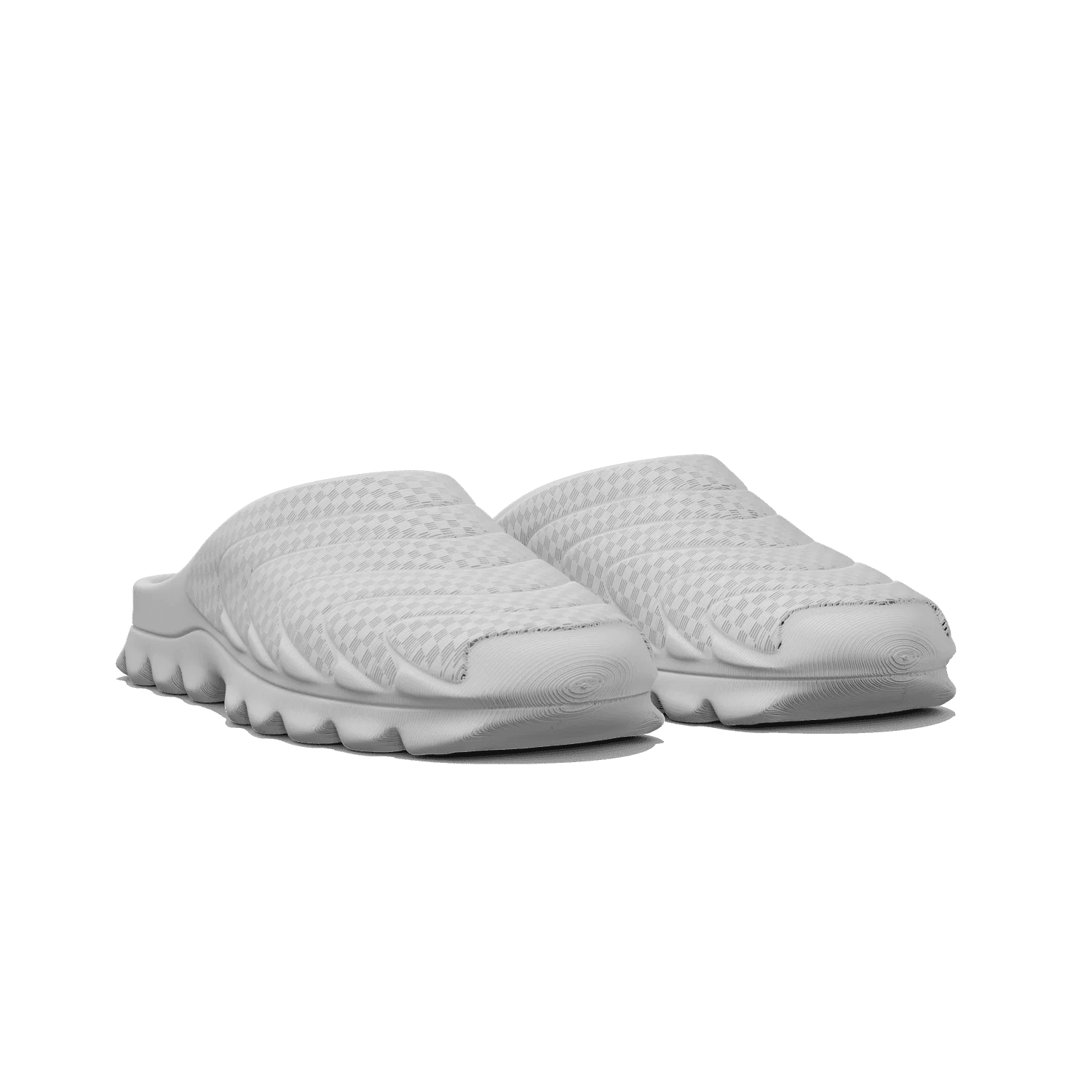 VIZE in stone grey, three-quarter angle view of a single shoe on a plain ground